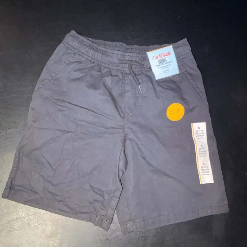 Cat & Jack Boys Pull-On Shorts  S(6/7) Light Blue Drawstring Pockets